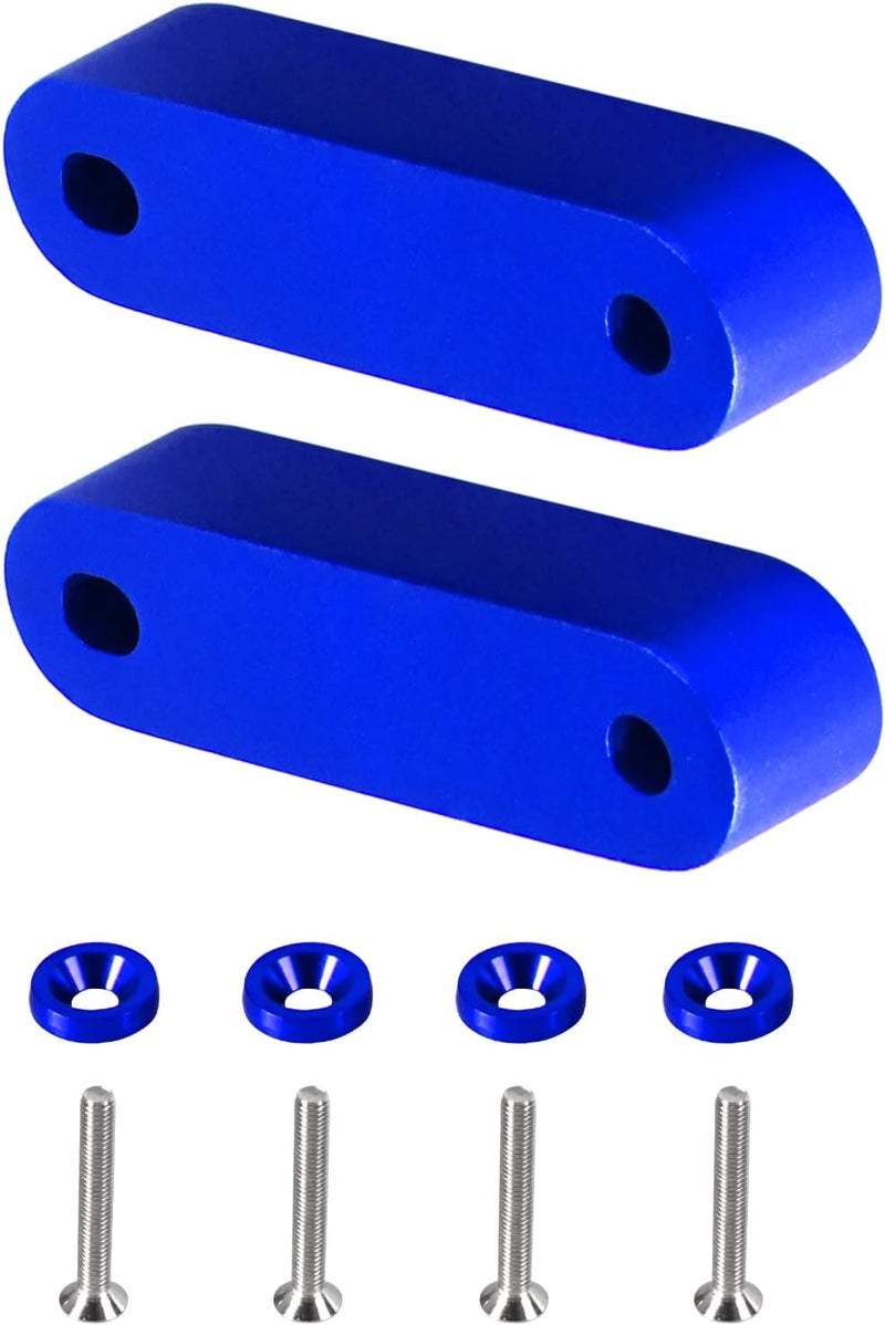 YESHMA Front Hood Vent Space Riser Spacer Modification Kit, Hood Riser Compatible with Honda Civic Acura Integra, Aluminum Alloy Car Hood Vent Spacer Riser for CRX Del Sol (Blue) - Image 1